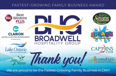Broadwell Hospitality Group Featured as CNYBJ's Fastest-Growing Family Business